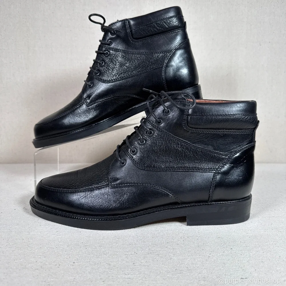 NWOT VINTAGE 1990s IMPULSE STEEPLE GATE Leather Boots | M 8.5 | Made in‎ Italy